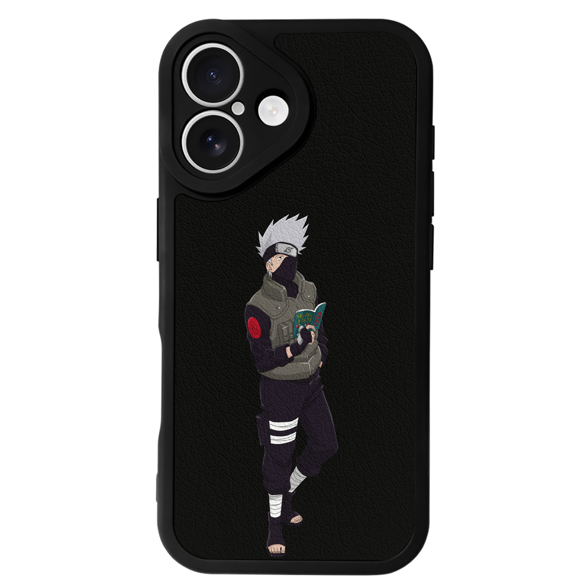（画像用） NARUTO -ナルト- はたけ カカシ Hatake Kakashi 【iPhone 16シリーズ対応】シリコンスマホケース（レザー調） 材質：シリコン